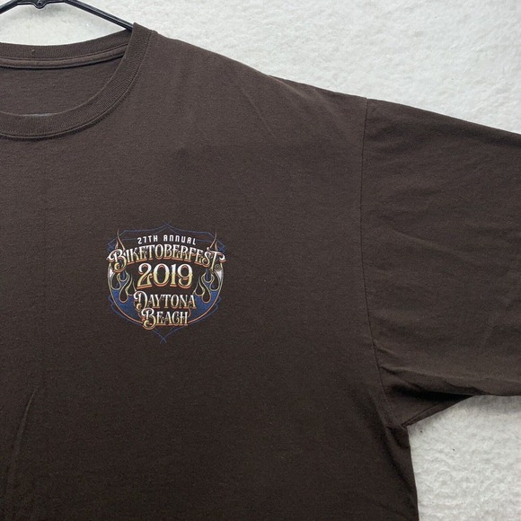 Biketoberfest 2019 T-Shirt Mens XXL 2XL Daytona Beach Black Motorcycle Biker Dad - Picture 2 of 9